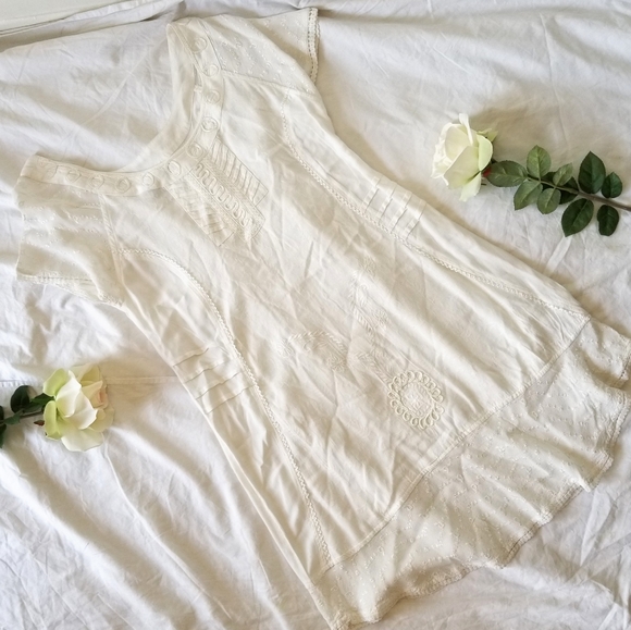 Vintage Dresses & Skirts - White boho cottage dream dress K7
